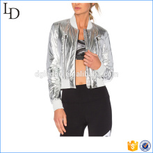 Off duty bomber sun coat jacket reflective sliver color for ladies